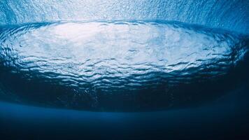 Wave underwater. Ocean in underwater. Perfect surfing barrel wave photo