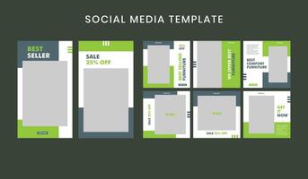 Social media post template design for promotion. Business illustration. vector