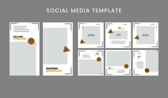 Social media post template design for promotion. Business illustration. vector