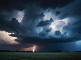 Photo thunder storm sky rain