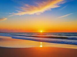 sunset on the beach photo