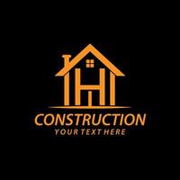 propiedad hogar construcción plomería pintura logo vector