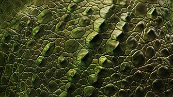 un cerca arriba de un verde cocodrilo s piel foto