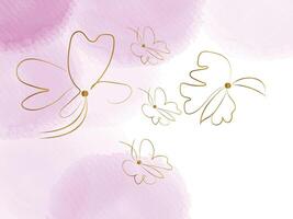 hand drawn butterfly outline collection vector