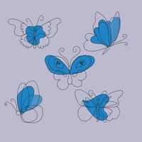 colorful background with butterflies vector