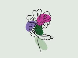 handdrawn spring flowers collection vector