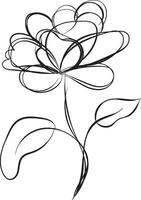 a drawing of flowers that says flowers on the bottom vector