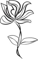 a drawing of flowers that says flowers on the bottom vector