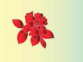 Hand drawn simple flower outline vector