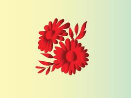 Hand drawn simple flower outline vector