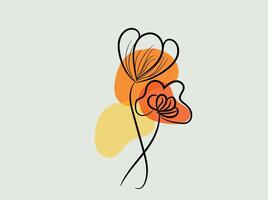 handdrawn spring flowers collection vector