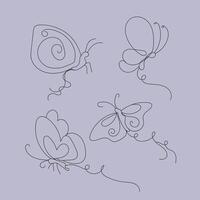 a drawing of butterflies with butterflies on it vector