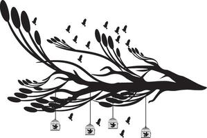 pájaro silueta ilustración vector