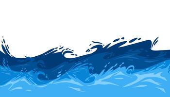 ilustración de azul mar agua antecedentes. Perfecto para fondo de pantalla, fondo, bandera, folleto, libro cubrir, revista vector