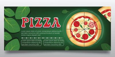 Pizza and fast food banner design vector