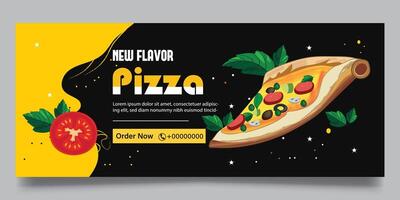 Pizza and fast food banner design vector