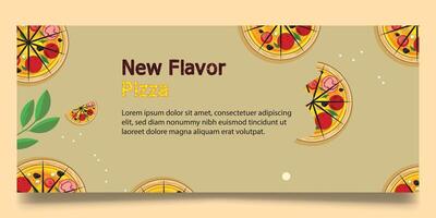 Pizza and fast food banner design vector