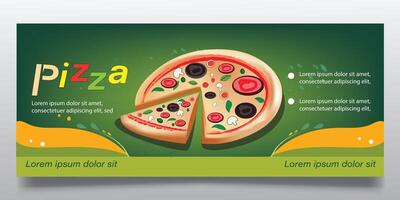 Pizza and fast food banner design vector