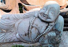 Statue and sculptures in Bali, Buddha, Krishna, Ganesha, Arjuna photo