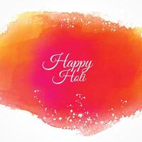 happy holi colorful ink background vector