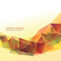 abstract polygonal wave design in retro style vector