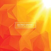 abstract orange background made with geometrical shapes vector