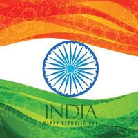 elegant indian happy republic day background design vector