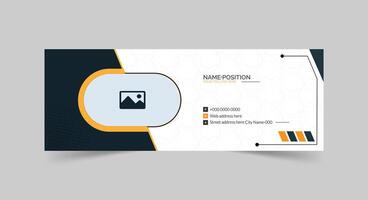 Email signature template design vector