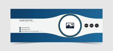 Email signature template design vector