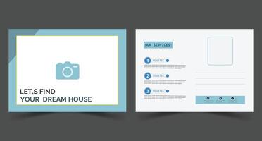 sencillo y limpiar tarjeta postal modelo diseño vector