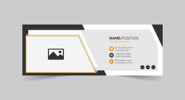 Personal Email Signature And Banner Template Design vector