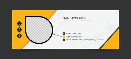 Personal email signature template design vector