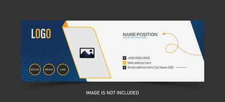 Email signature template design vector