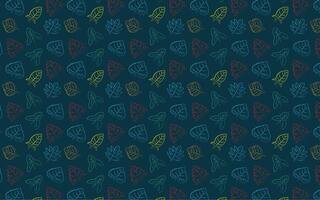 Botanical pattern and background design vector