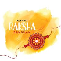 happy raksha bandhan watercolor background vector