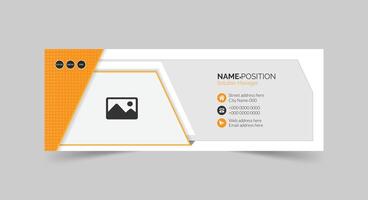 Personal Email Signature And Banner Template Design vector