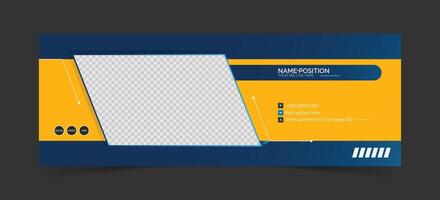 Personal Email Signature And Banner Template Design vector