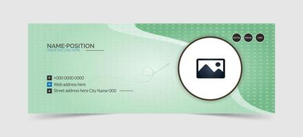 Personal email signature template design vector