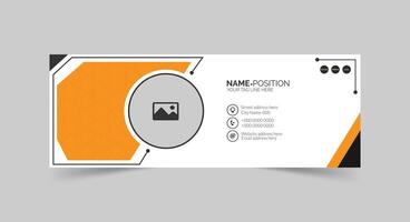 personal correo electrónico firma y bandera modelo diseño vector