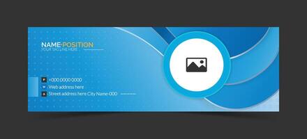 Personal Email Signature And Banner Template Design vector