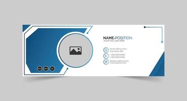 Email signature template design vector