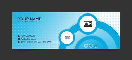 Personal Email Signature And Banner Template Design vector