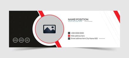 Personal email signature template design vector