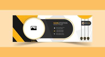 Personal Email Signature And Banner Template Design vector
