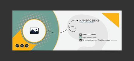 Email signature template design vector
