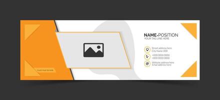 Email signature template design vector