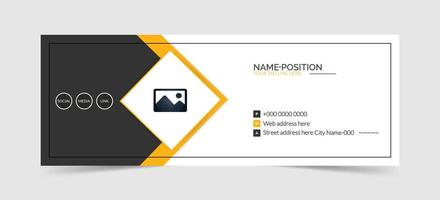 Personal email signature template design vector