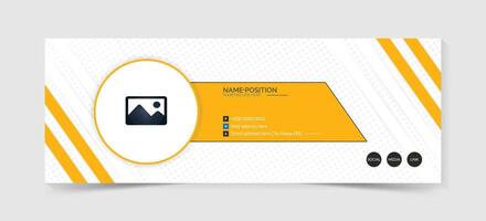 Personal email signature template design vector