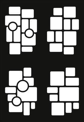 Set Pictures or photos frame collage abstract photo frames and digital photo wall template