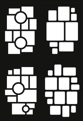 Set Pictures or photos frame collage abstract photo frames and digital photo wall template